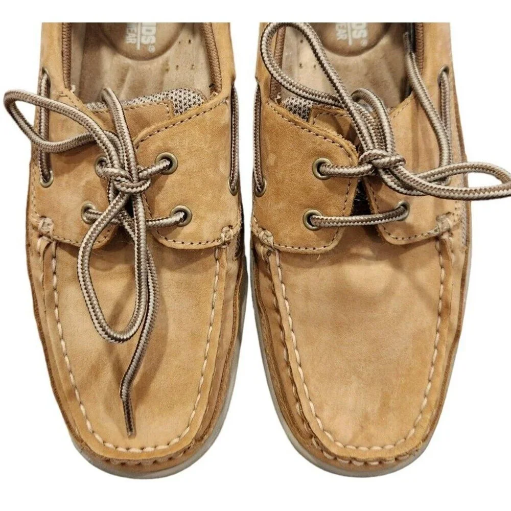Reel Legends Catamaran II Lace Up Leather Boat Shoes Men's 8.5
